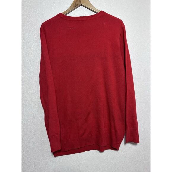 Rick and Morty Christmas Sweater Red Saint Knit Urban Outfitters Men Size Large - Picture 7 of 8